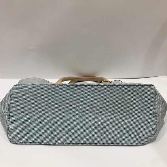 Burberry BLUE LABEL Light Blue Canvas Tote Sku#84299 - Picture 3 of 12